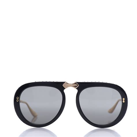 gucci aviator rimless sunglasses|Gucci foldable aviator sunglasses.